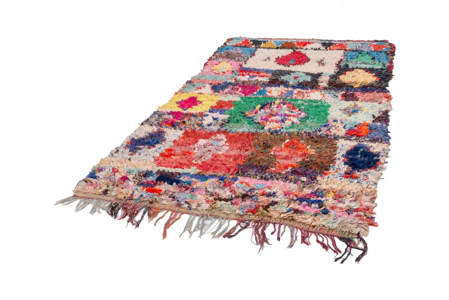 Marokkói Boucherouite szőnyeg 255 x 145 cm