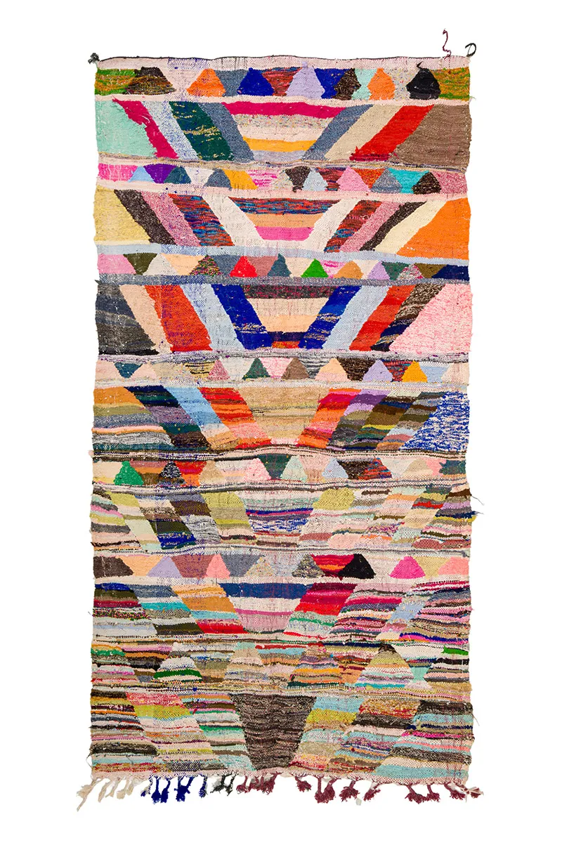 Marokkói Boucherouite szőnyeg 140 x 275 cm