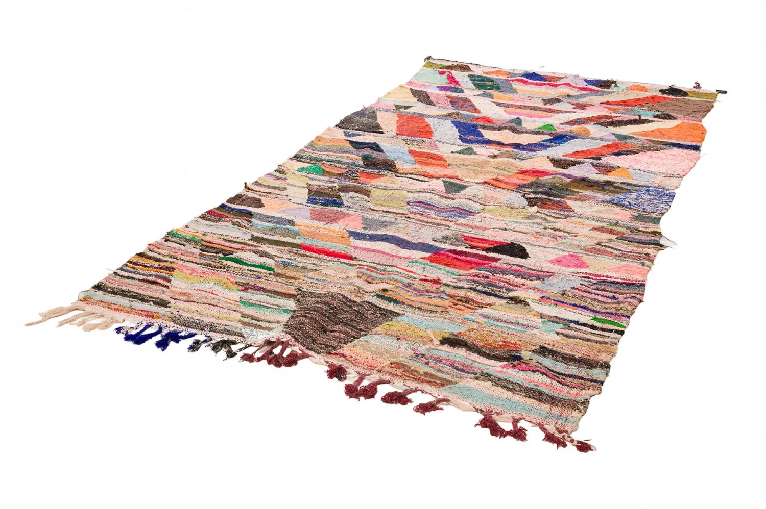 Marokkói Boucherouite szőnyeg 140 x 275 cm