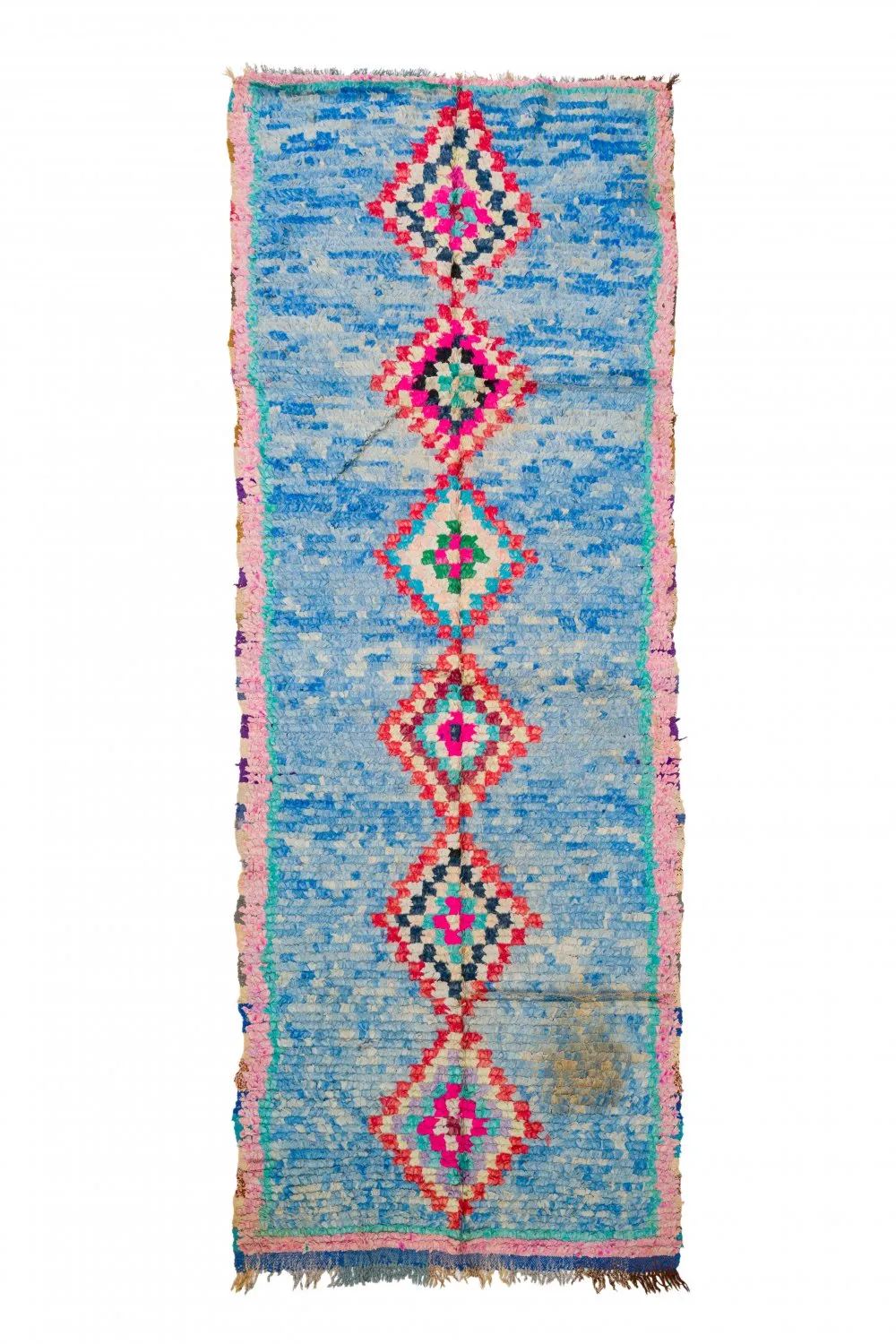 Marokkói Boucherouite szőnyeg 125 x 340 cm