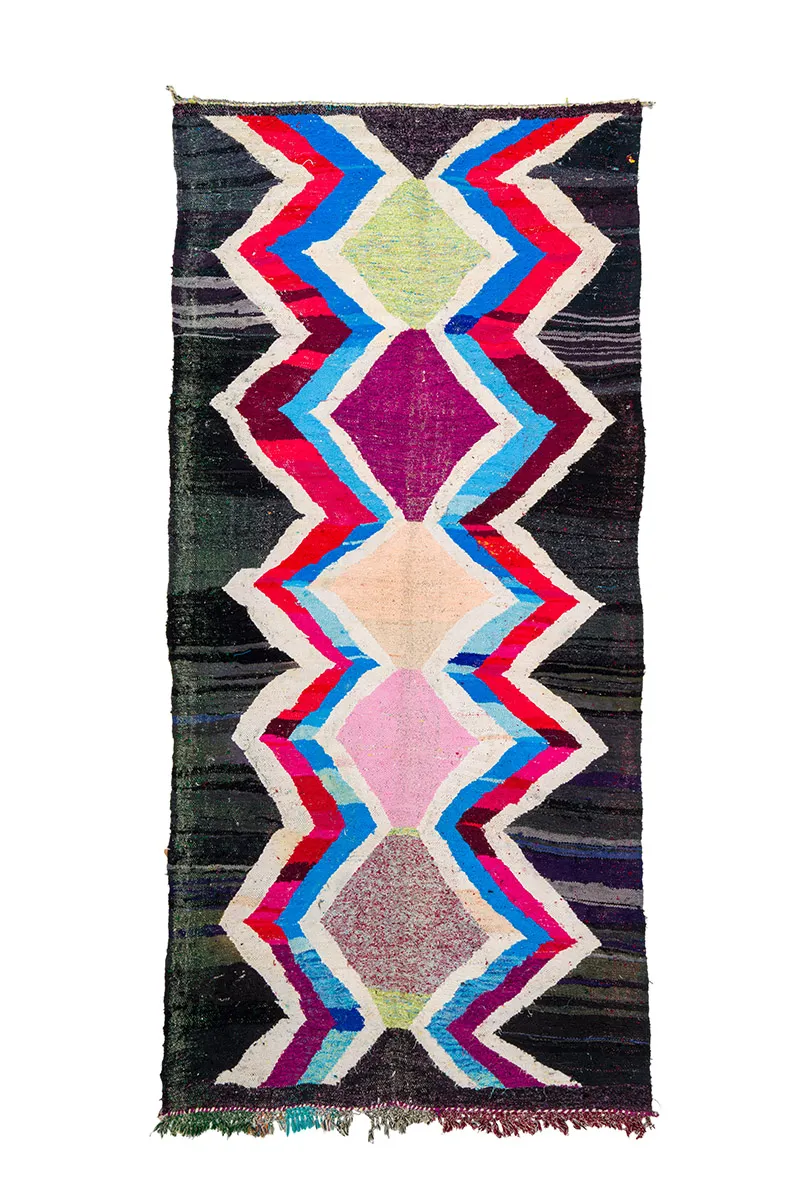 Marokkói Boucherouite szőnyeg 150 x 315 cm