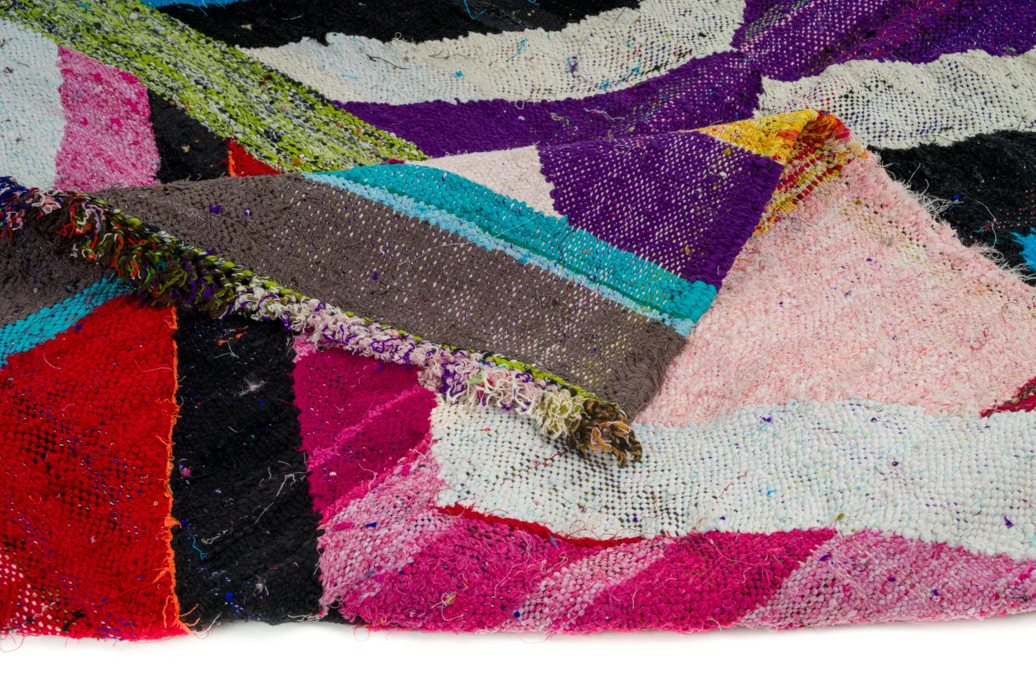 Marokkói Boucherouite szőnyeg 140 x 255 cm