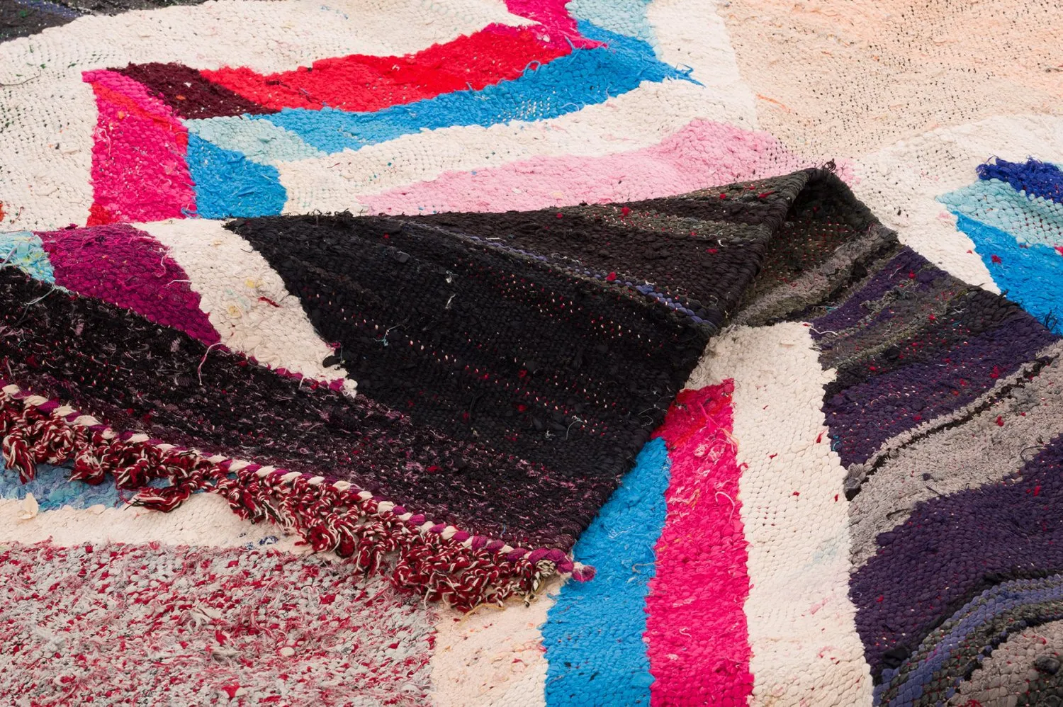 Marokkói Boucherouite szőnyeg 150 x 315 cm