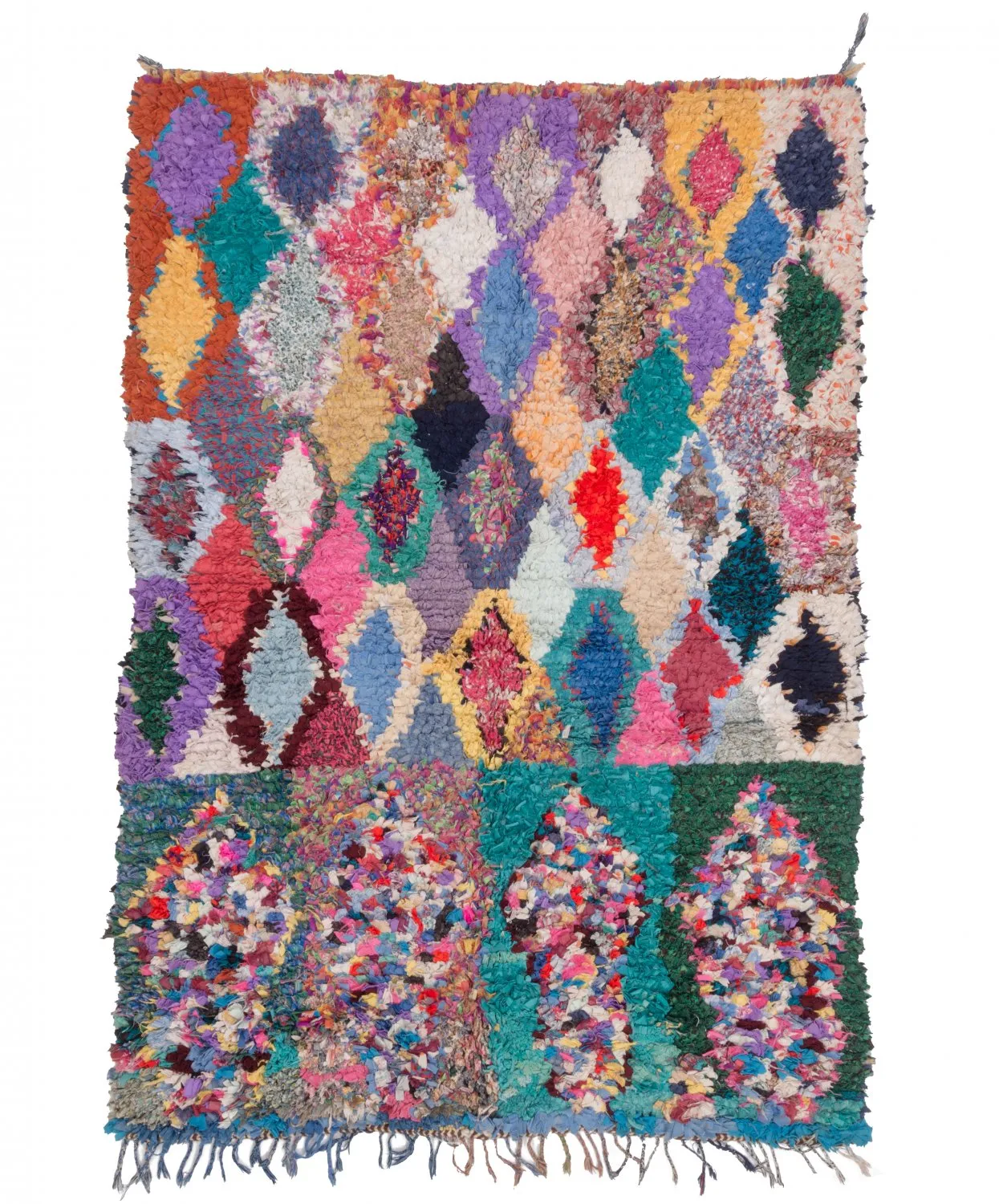 Marokkói Boucherouite szőnyeg 205 x 140 cm
