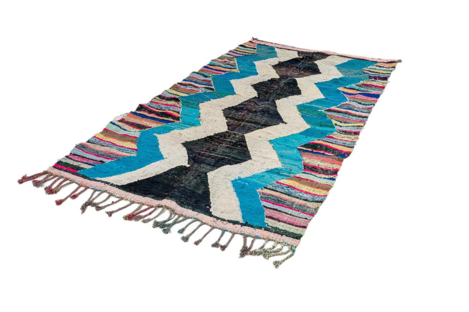 Marokkói Boucherouite szőnyeg 140 x 255 cm