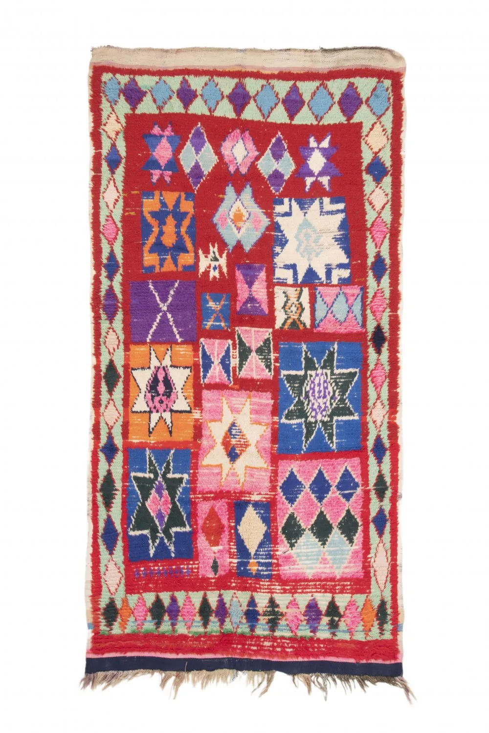 Marokkói Boucherouite szőnyeg 210 x 125 cm