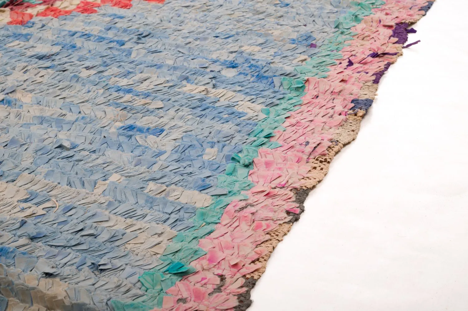 Marokkói Boucherouite szőnyeg 125 x 340 cm