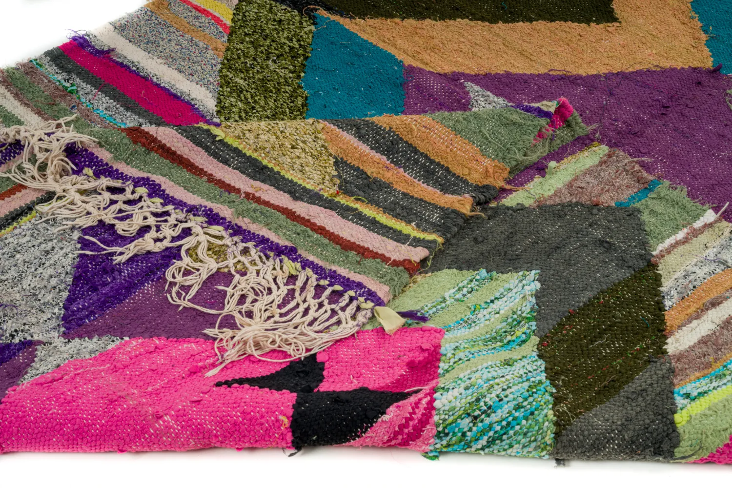 Marokkói Boucherouite szőnyeg 145 x 260 cm