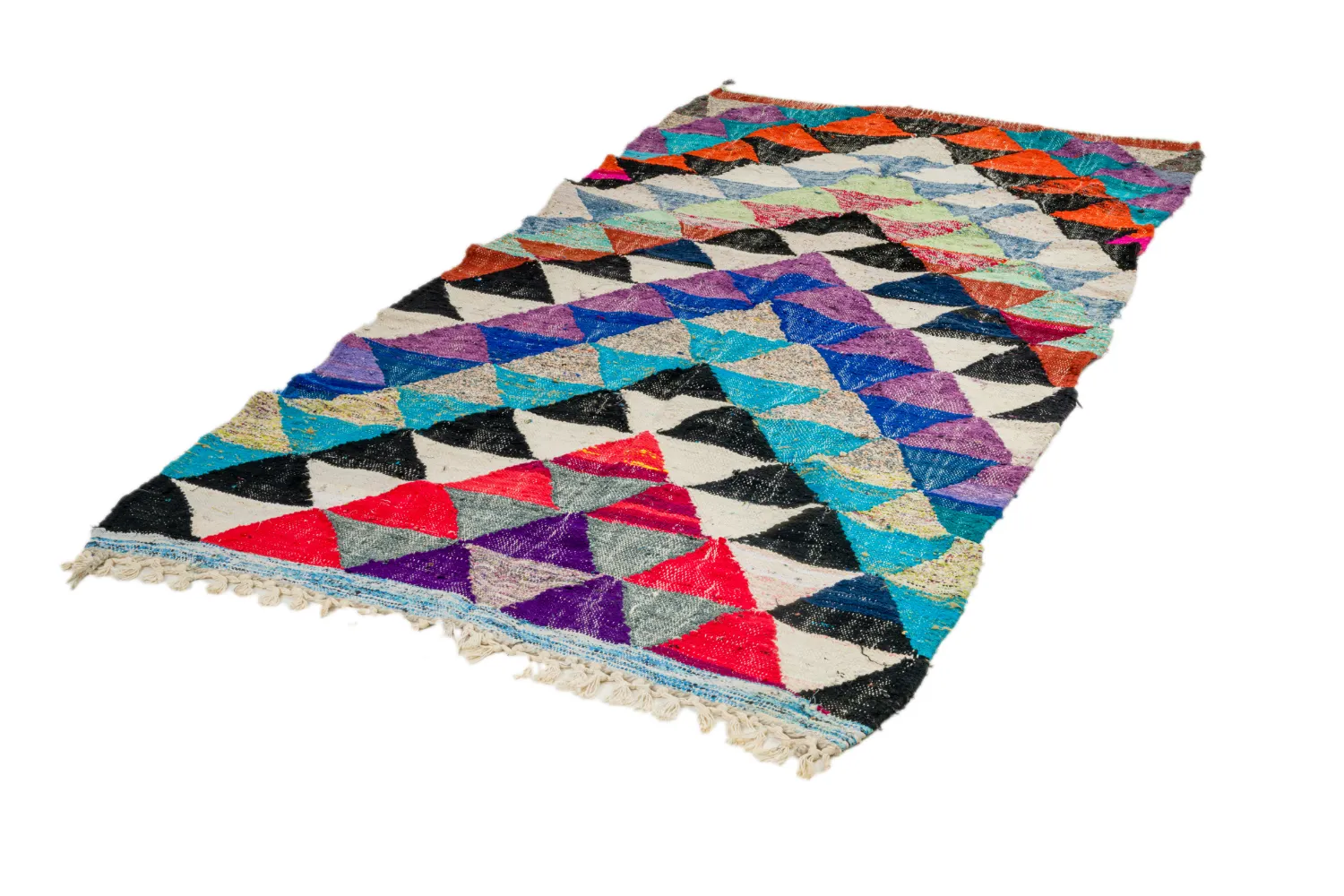 Marokkói Boucherouite szőnyeg 130 x 250 cm