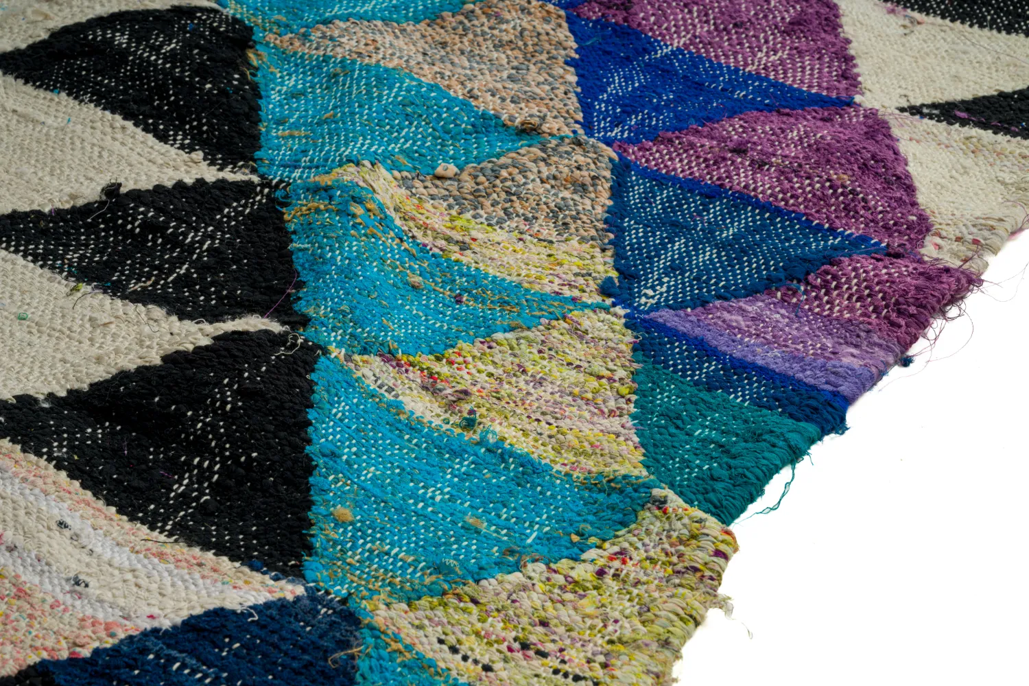 Marokkói Boucherouite szőnyeg 130 x 250 cm