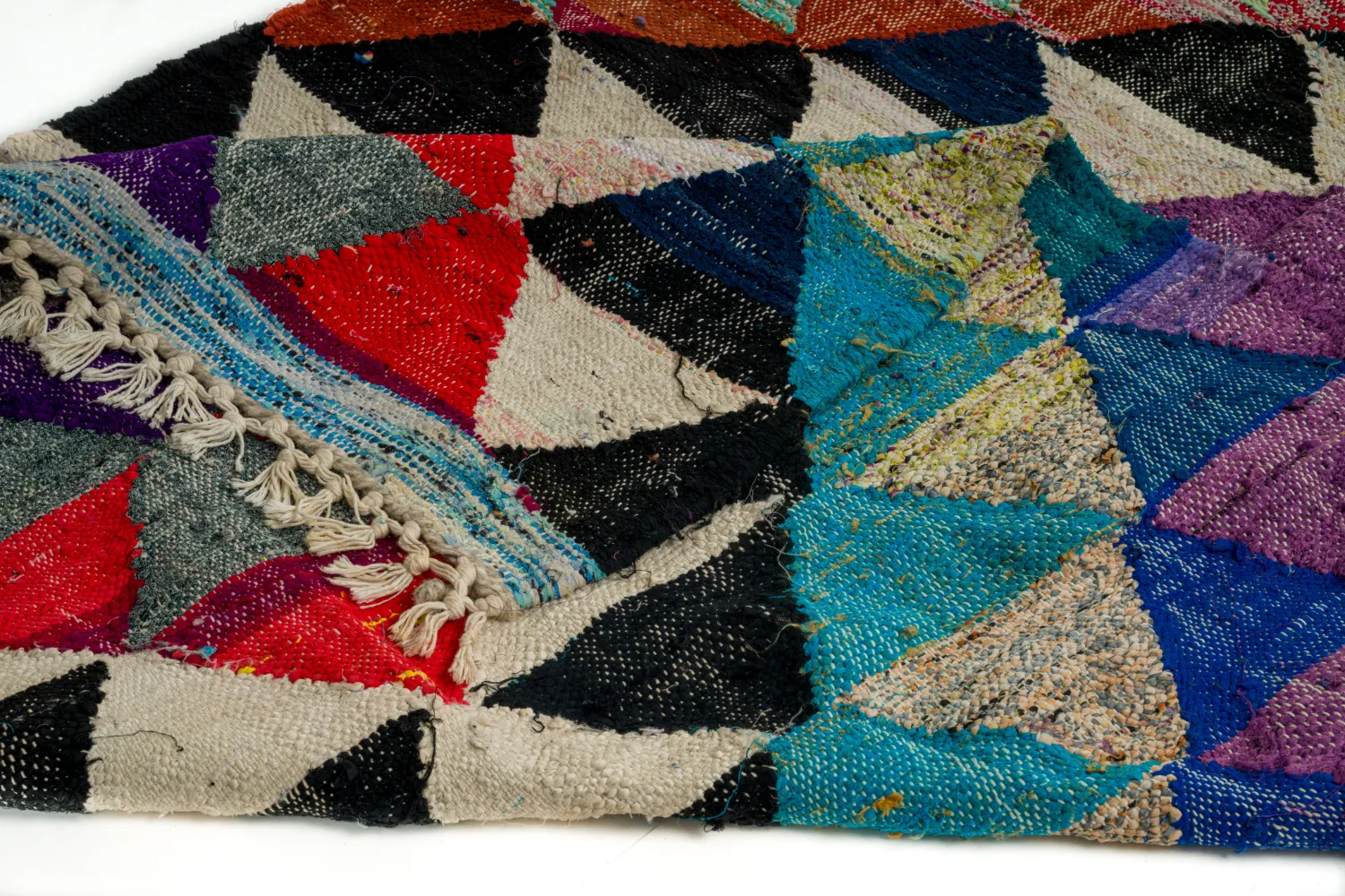 Marokkói Boucherouite szőnyeg 130 x 250 cm