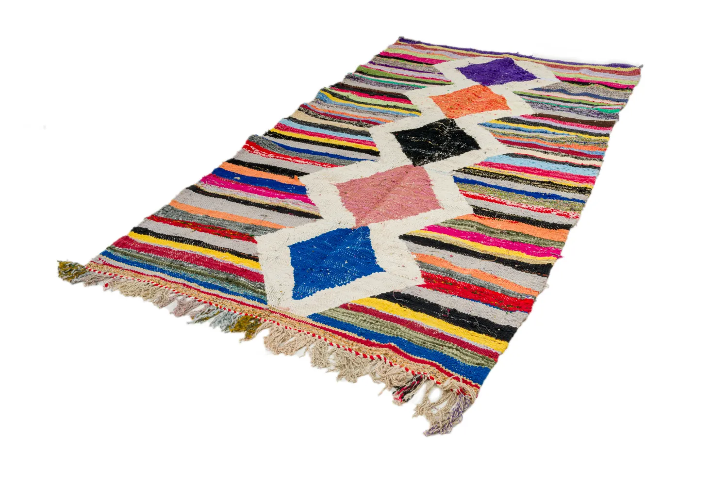 Marokkói Boucherouite szőnyeg 135 x 270 cm