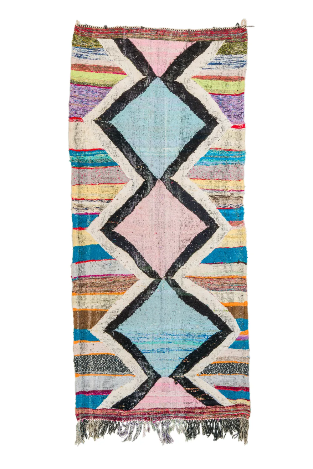 Marokkói Boucherouite szőnyeg 120 x 275 cm