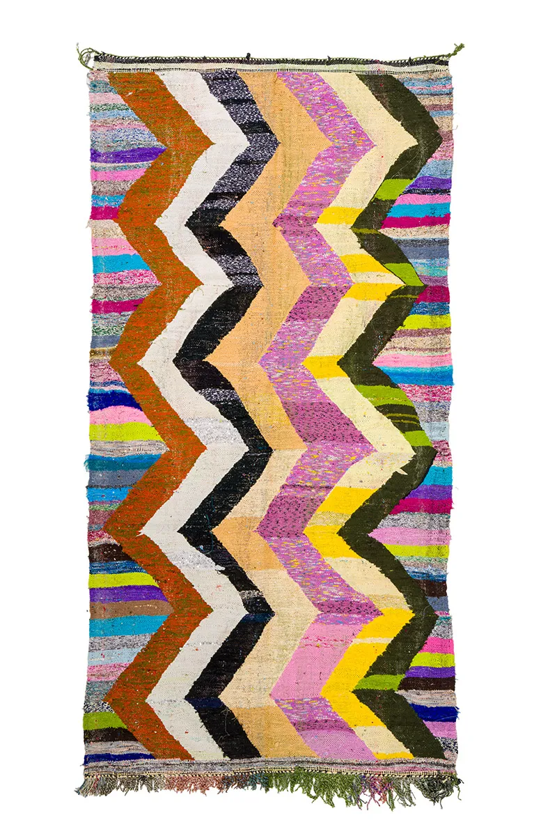 Marokkói Boucherouite szőnyeg 145 x 290 cm