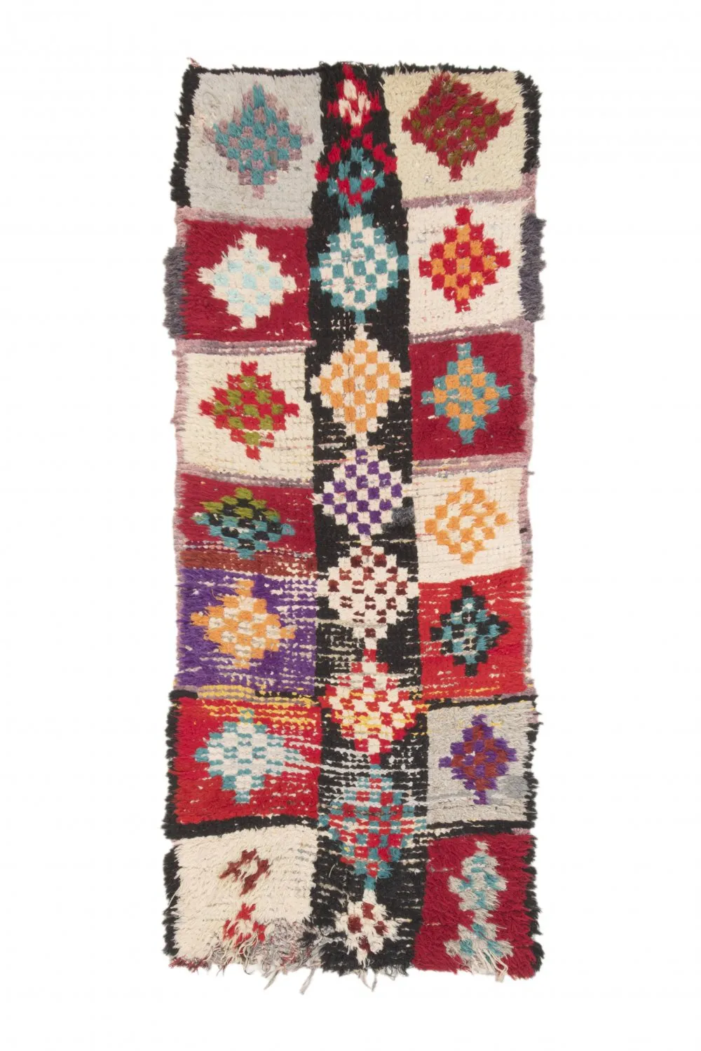 Marokkói Boucherouite szőnyeg 200 x 85 cm