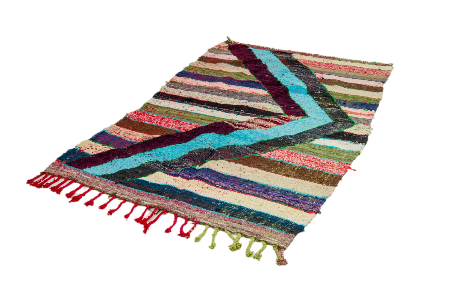 Marokkói Boucherouite szőnyeg 115 x 215 cm