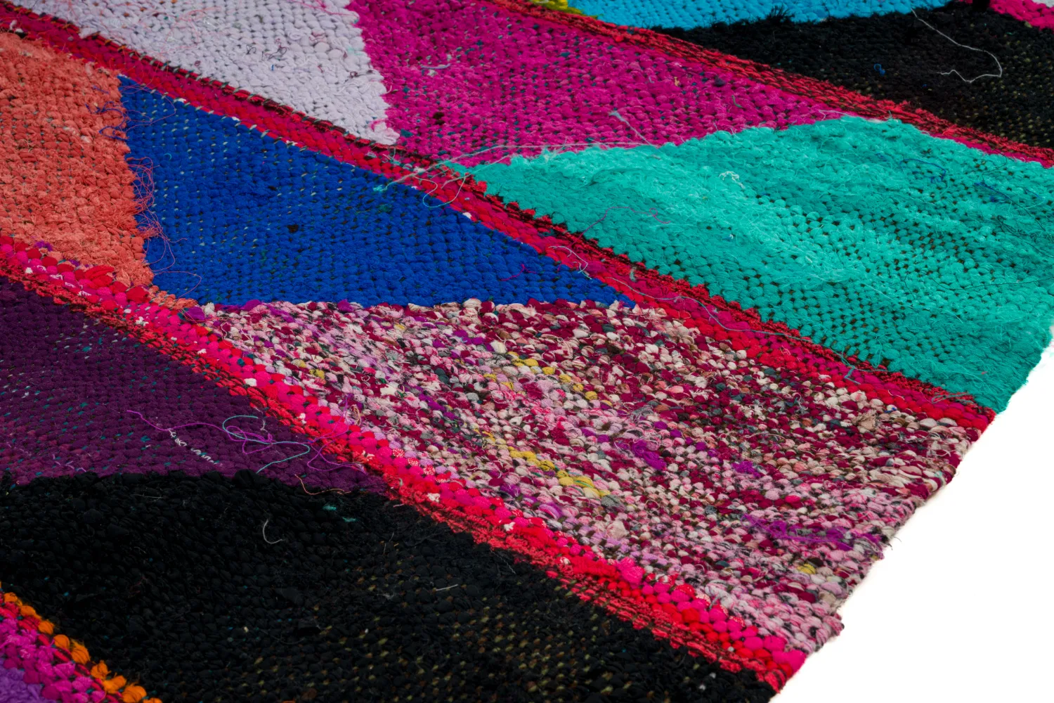 Marokkói Boucherouite szőnyeg 125 x 260 cm