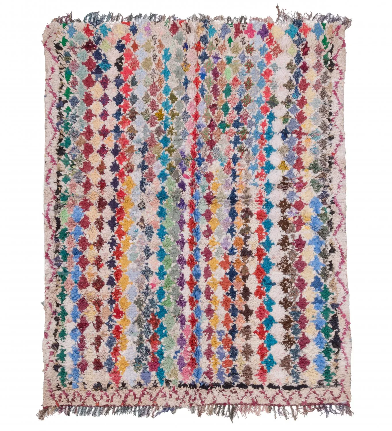 Marokkói Boucherouite szőnyeg 205 x 155 cm