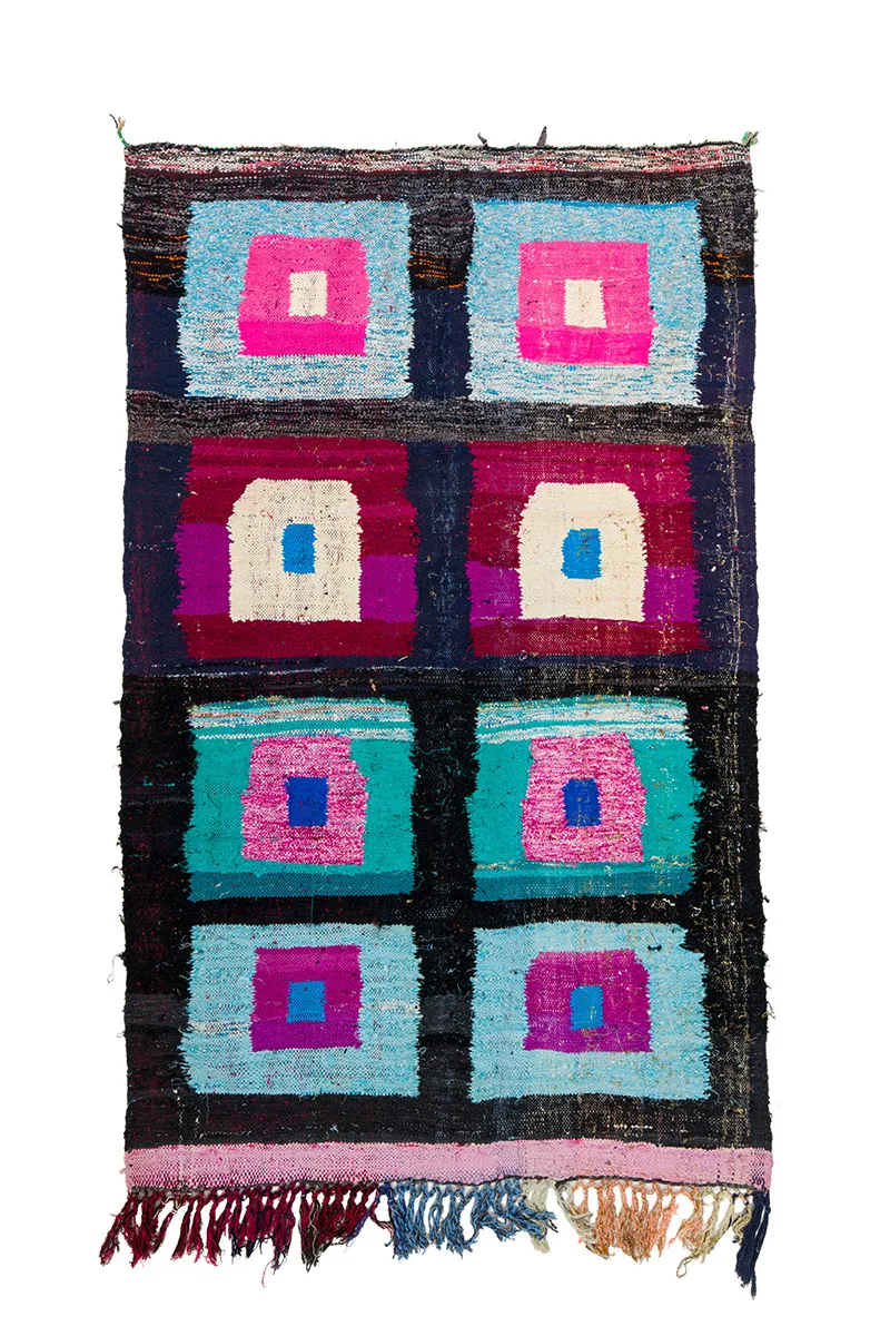 Marokkói Boucherouite szőnyeg 140 x 225 cm