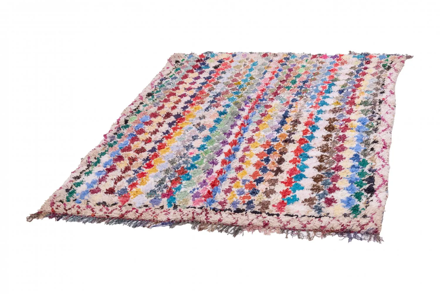 Marokkói Boucherouite szőnyeg 205 x 155 cm