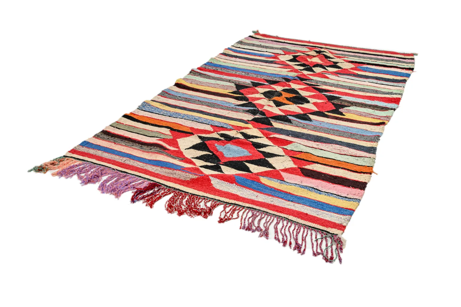 Marokkói Boucherouite szőnyeg 145 x 250 cm