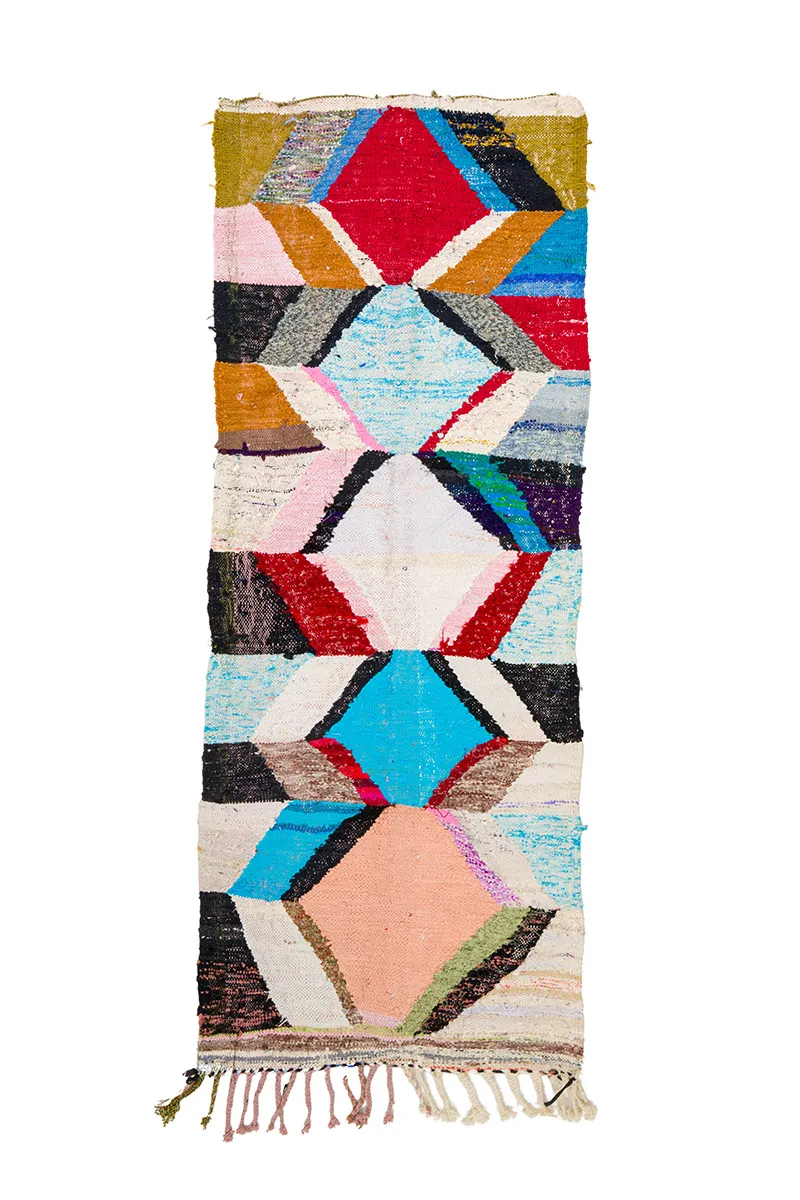 Marokkói Boucherouite szőnyeg 370 x 190 cm