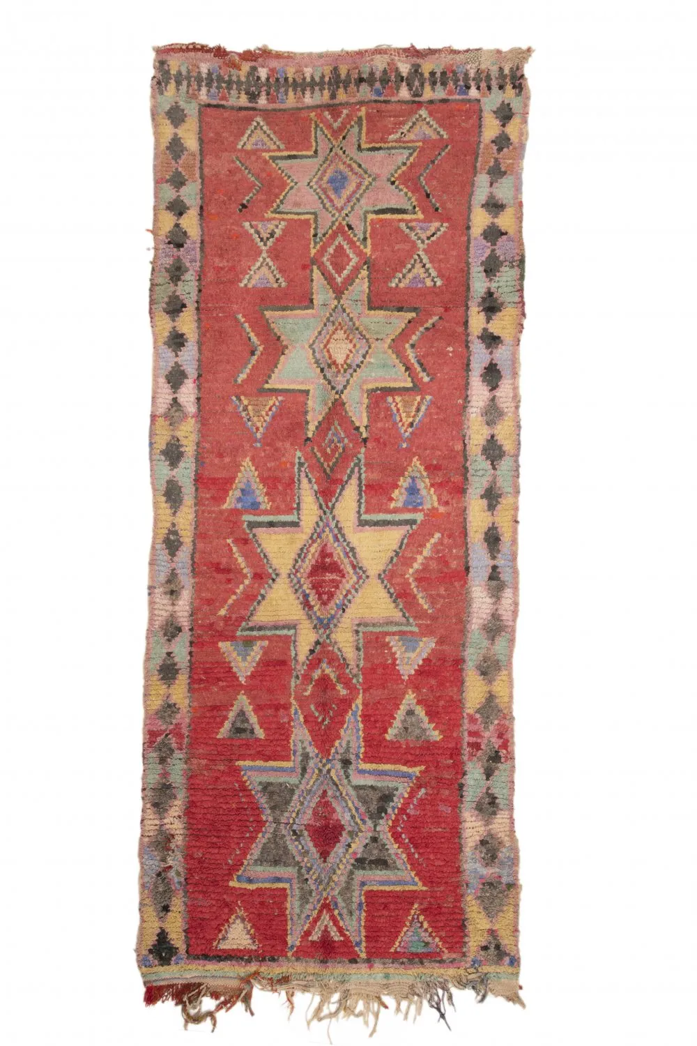 Marokkói Boucherouite szőnyeg 300 x 120 cm