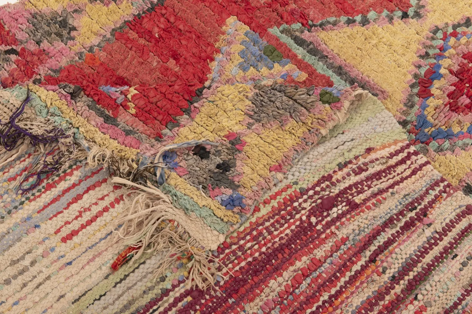 Marokkói Boucherouite szőnyeg 300 x 120 cm