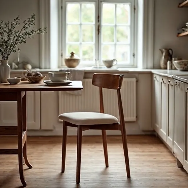 Szék - Ystad (dió/bézs) - 2 db