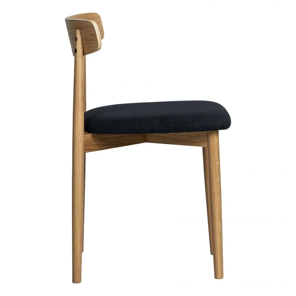 Szék - Ystad (natúr/fekete) - 2 db