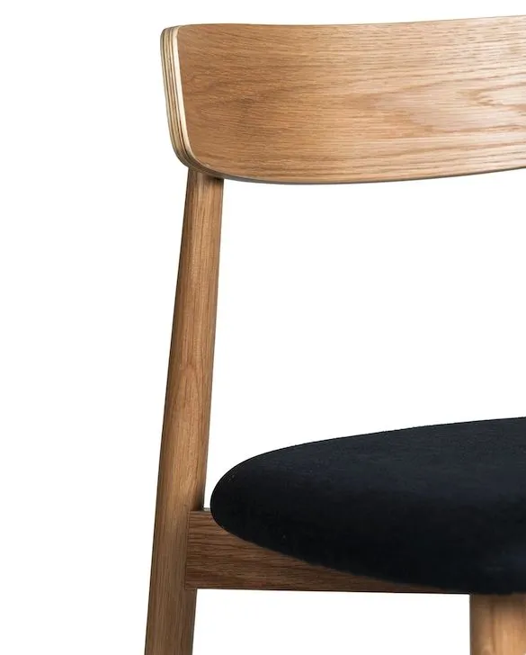 Szék - Ystad (natúr/fekete) - 2 db