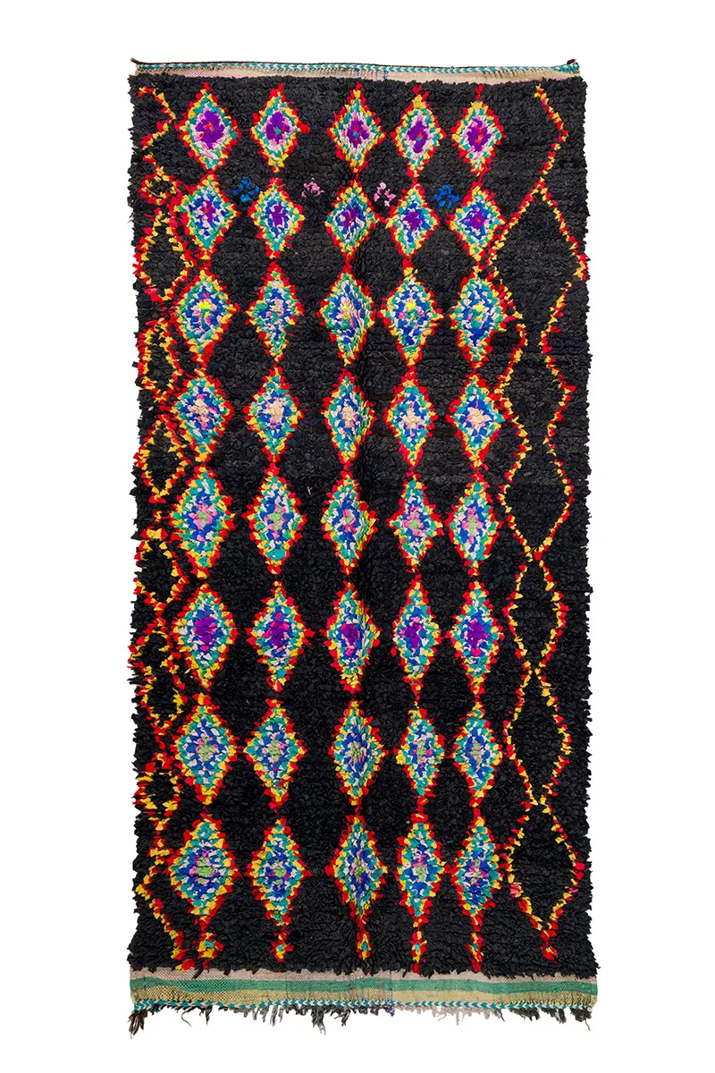 Marokkói Boucherouite szőnyeg 130 x 270 cm