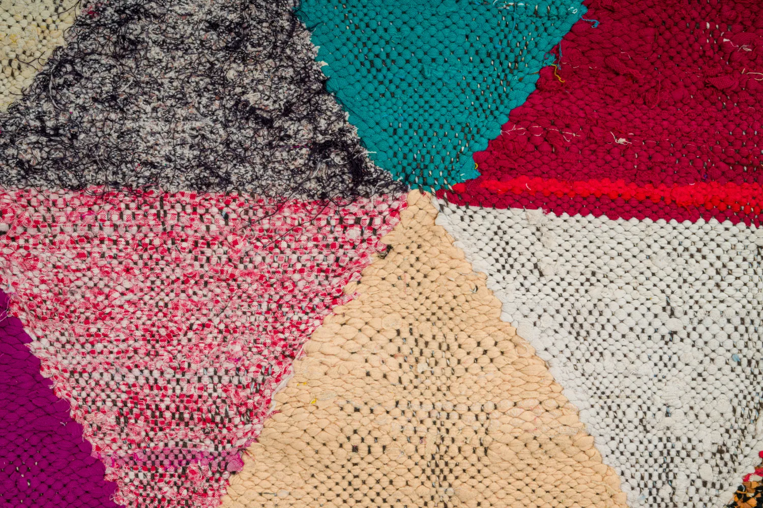 Marokkói Boucherouite szőnyeg 130 x 280 cm