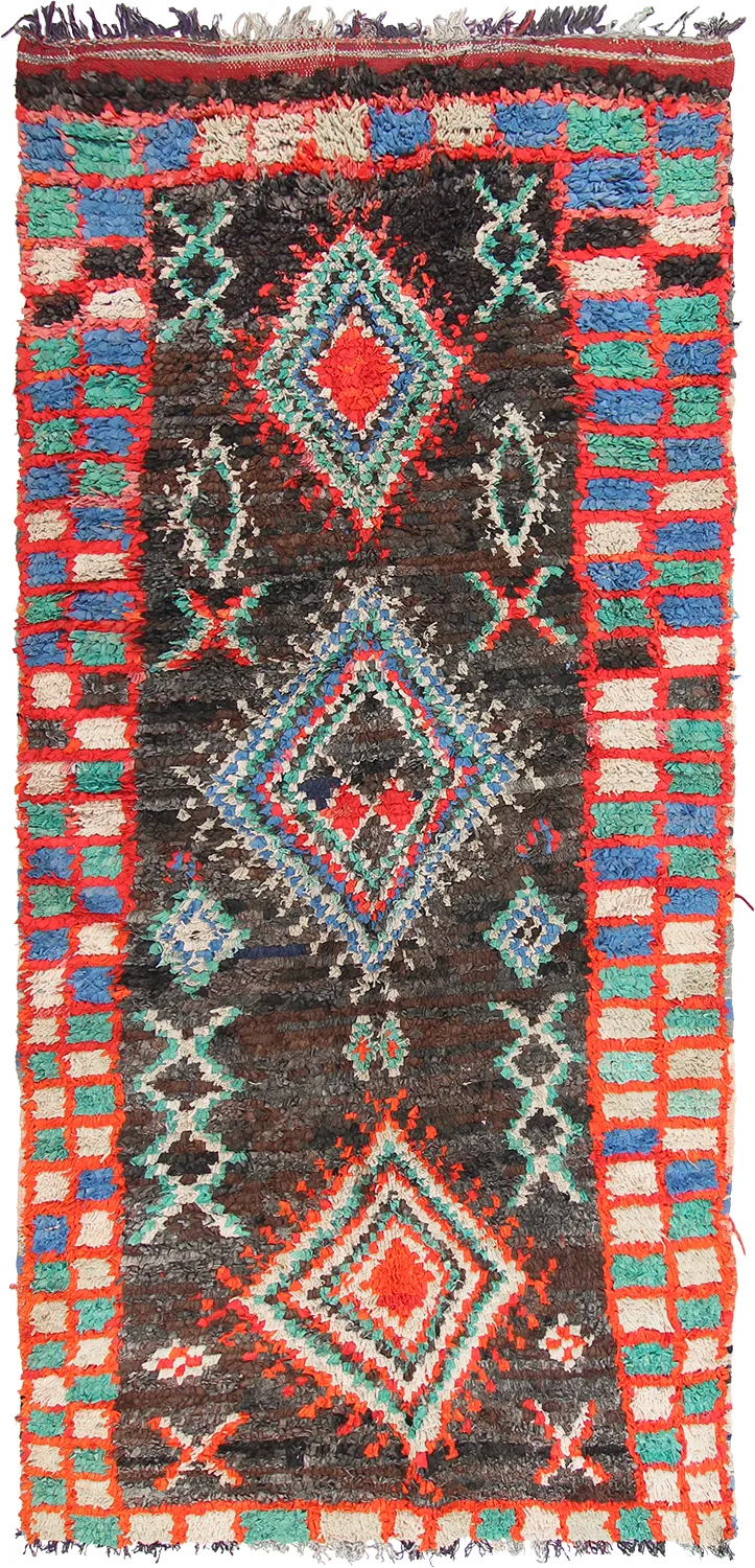 Marokkói Boucherouite szőnyeg 270 x 120 cm