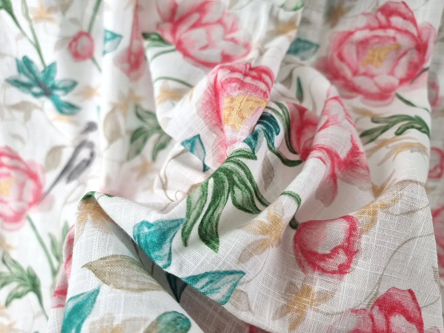 Függönyök - Pamutfüggöny - Gullan (rózsaszín)