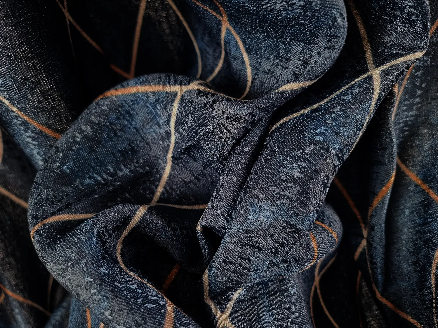 Függöny - Bailey (sötétkék)