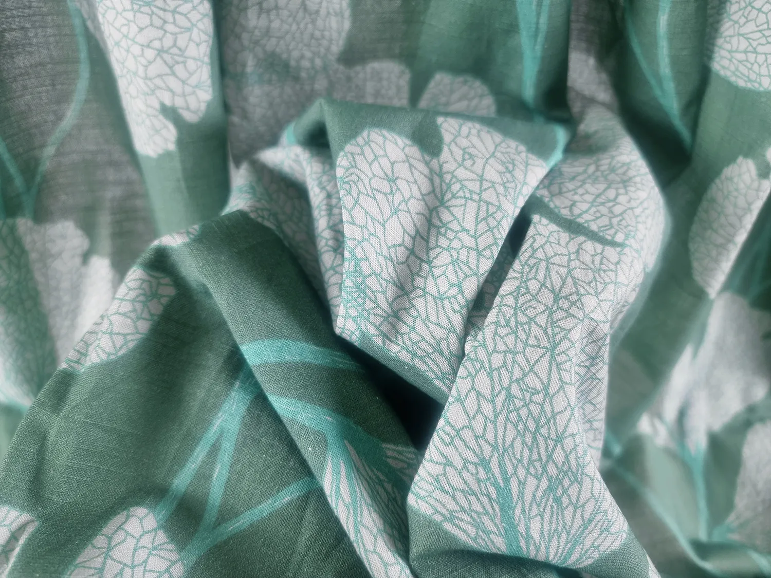 Függönyök - Pamutfüggöny Abril (sötétzöld)