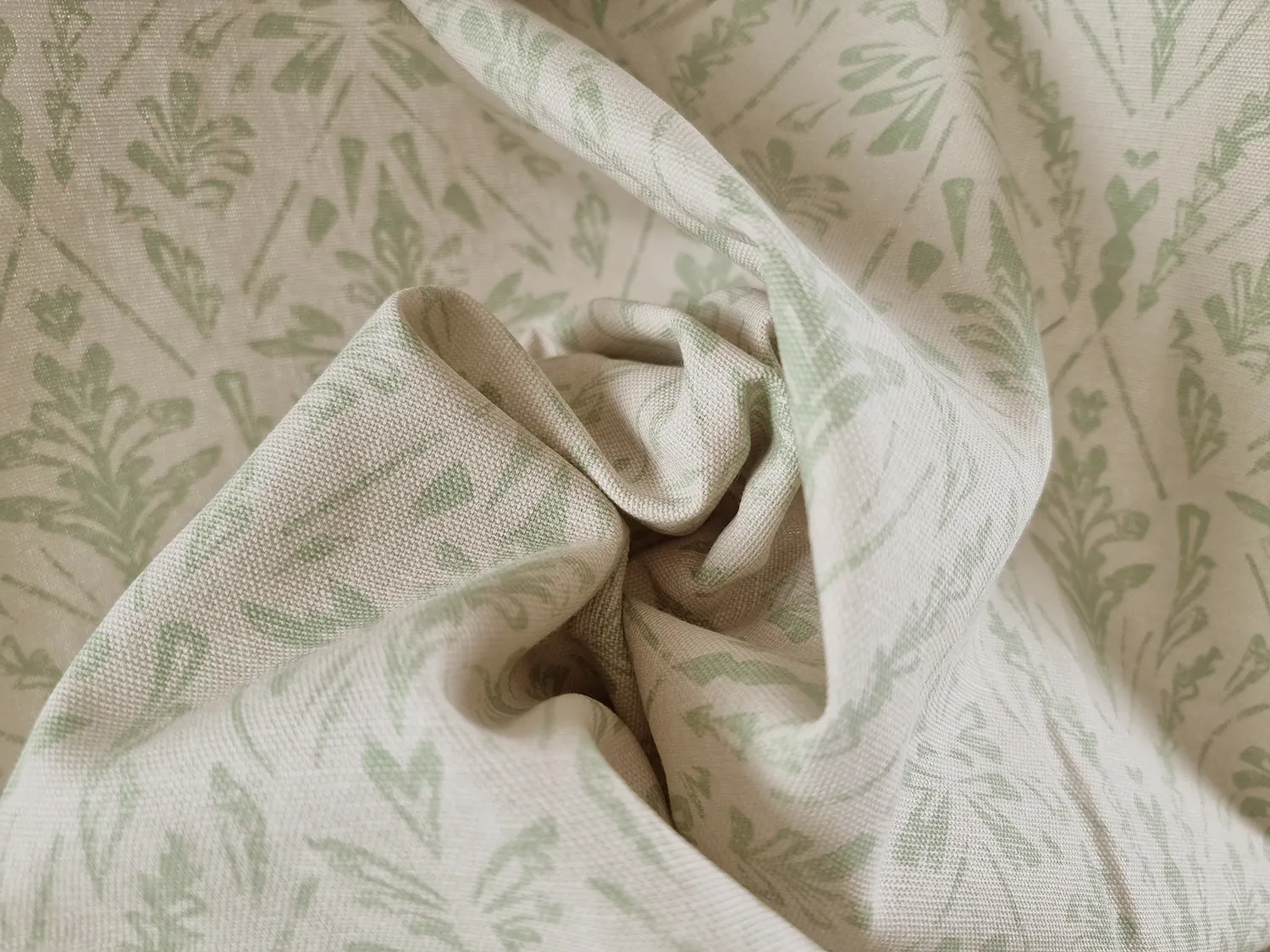 Függönyök - Pamutfüggöny Minna (zöld)