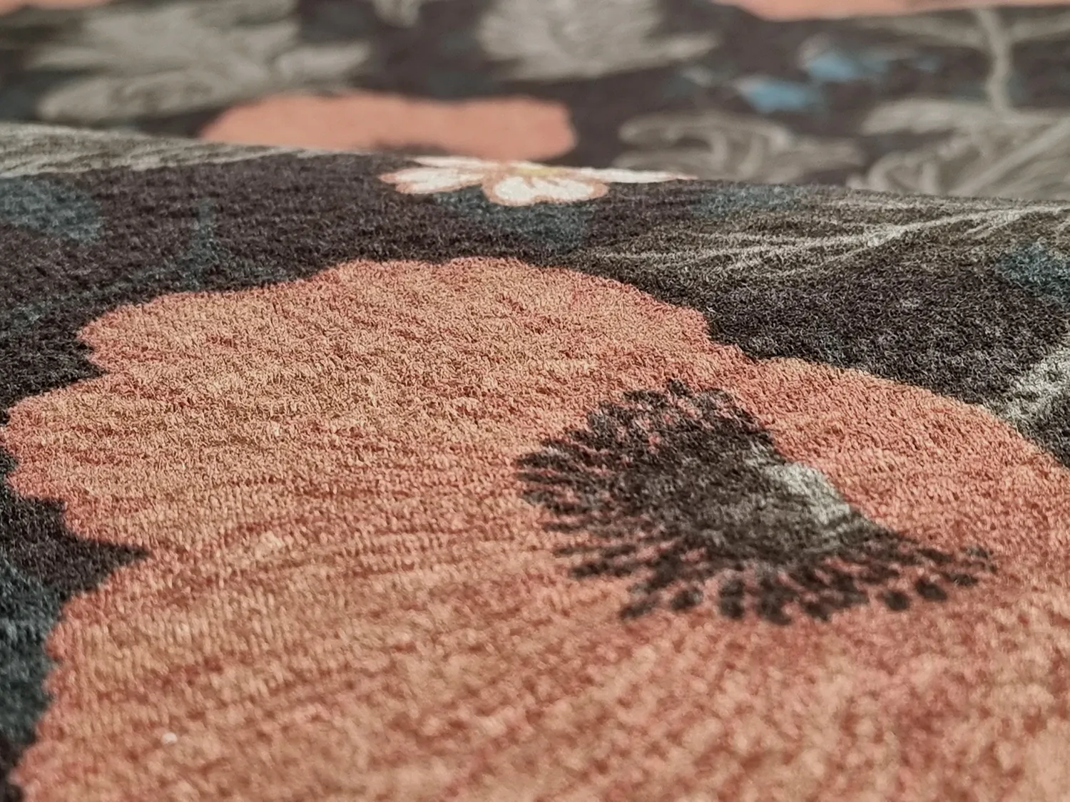 Kerek szőnyeg - Poppy (fekete)