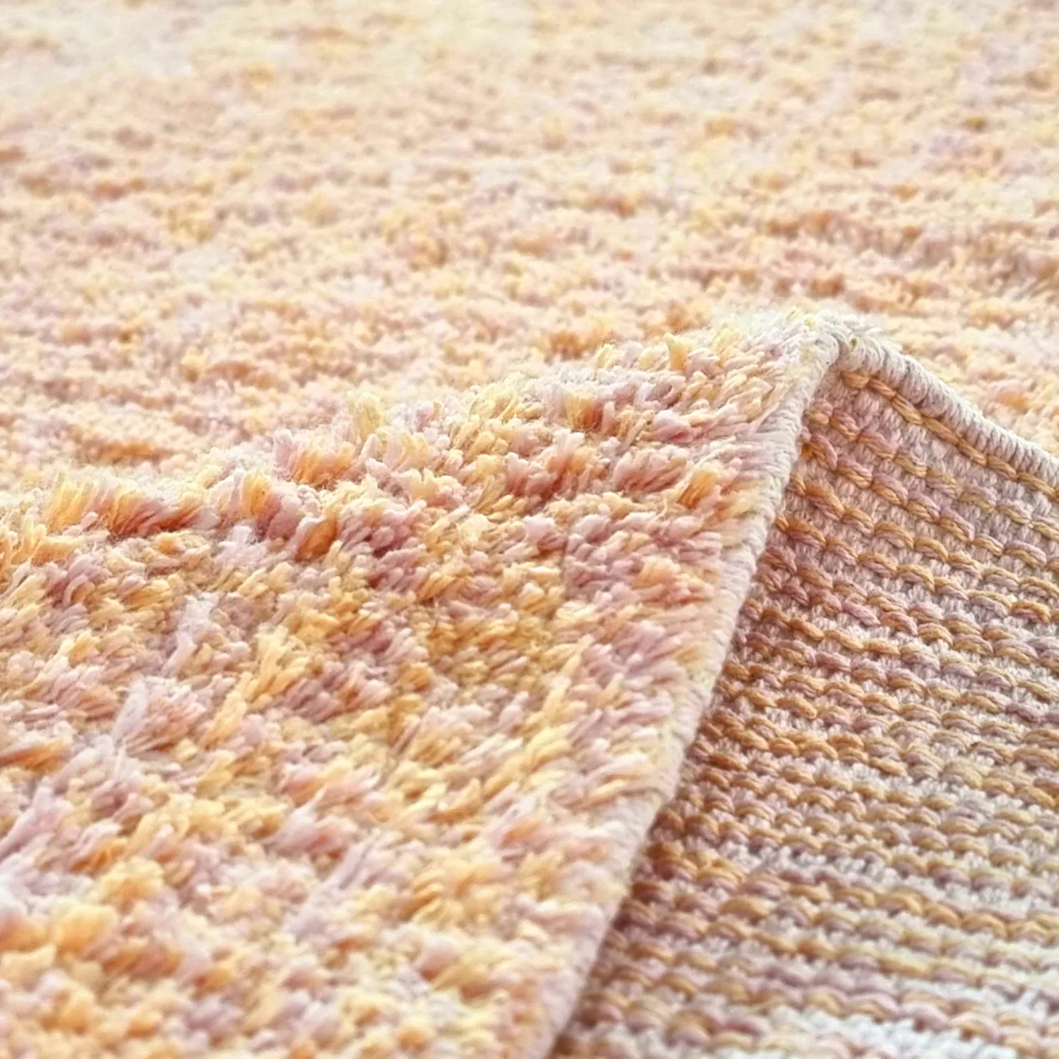 Shaggy szőnyeg - Celina Natural Cotton Shaggy (rózsaszín/bézs)