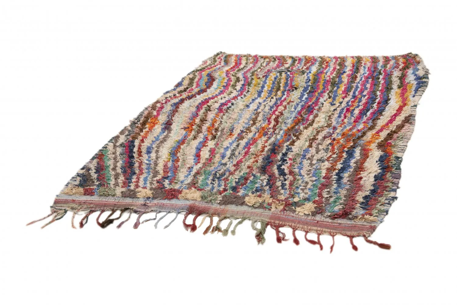 Marokkói Boucherouite szőnyeg 195 x 150 cm