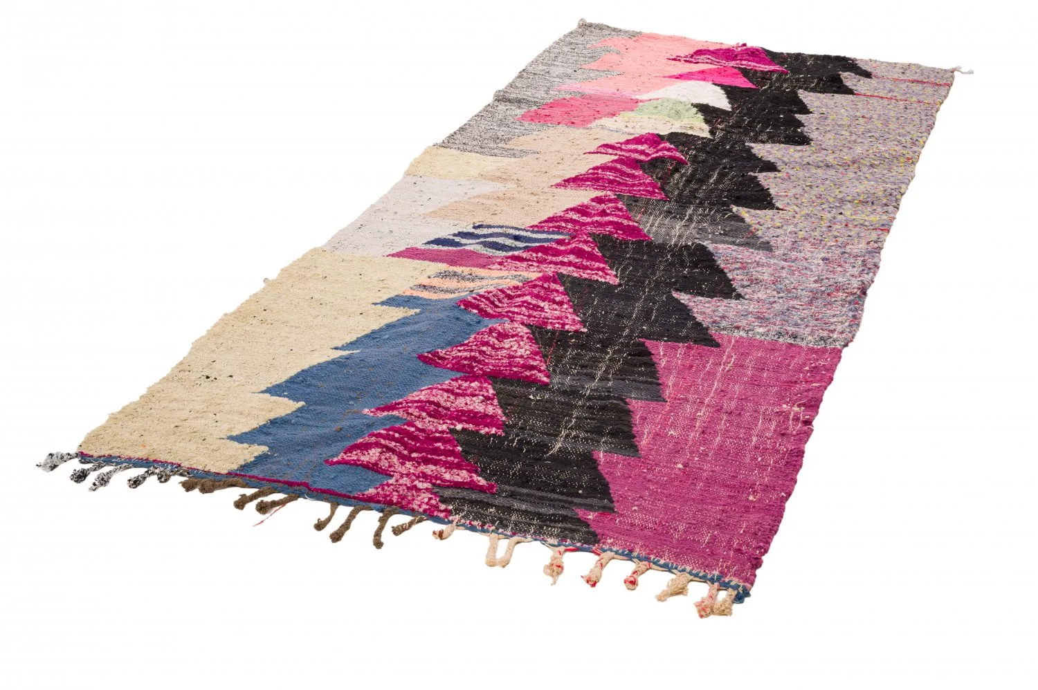 Marokkói Boucherouite szőnyeg 125 x 290 cm