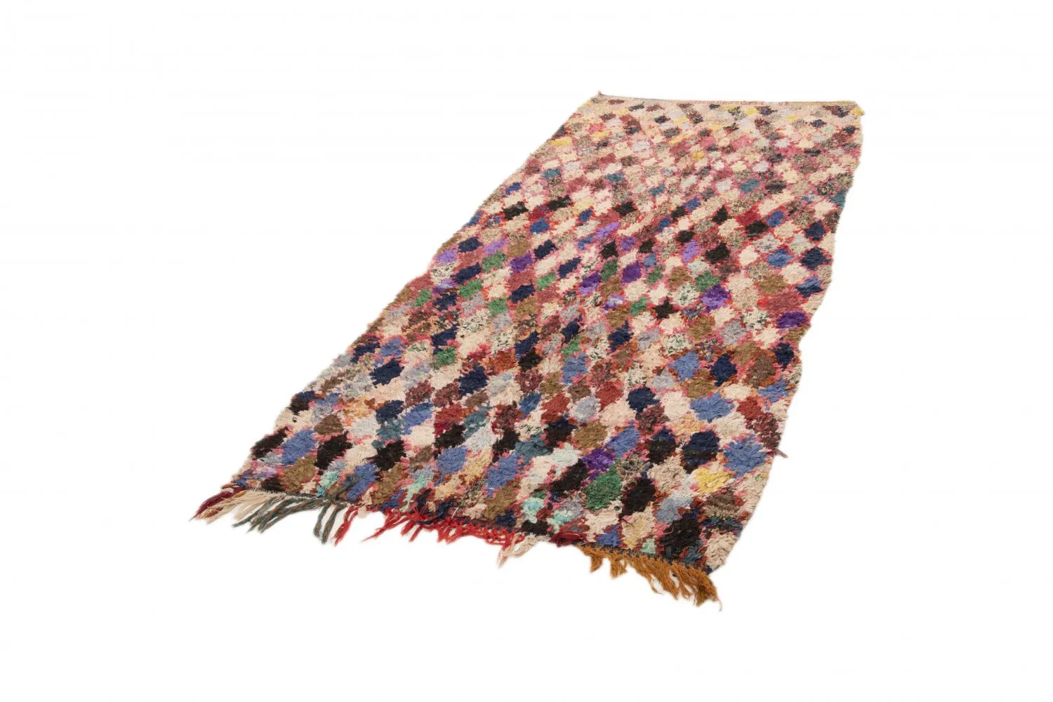 Marokkói Boucherouite szőnyeg 295 x 120 cm