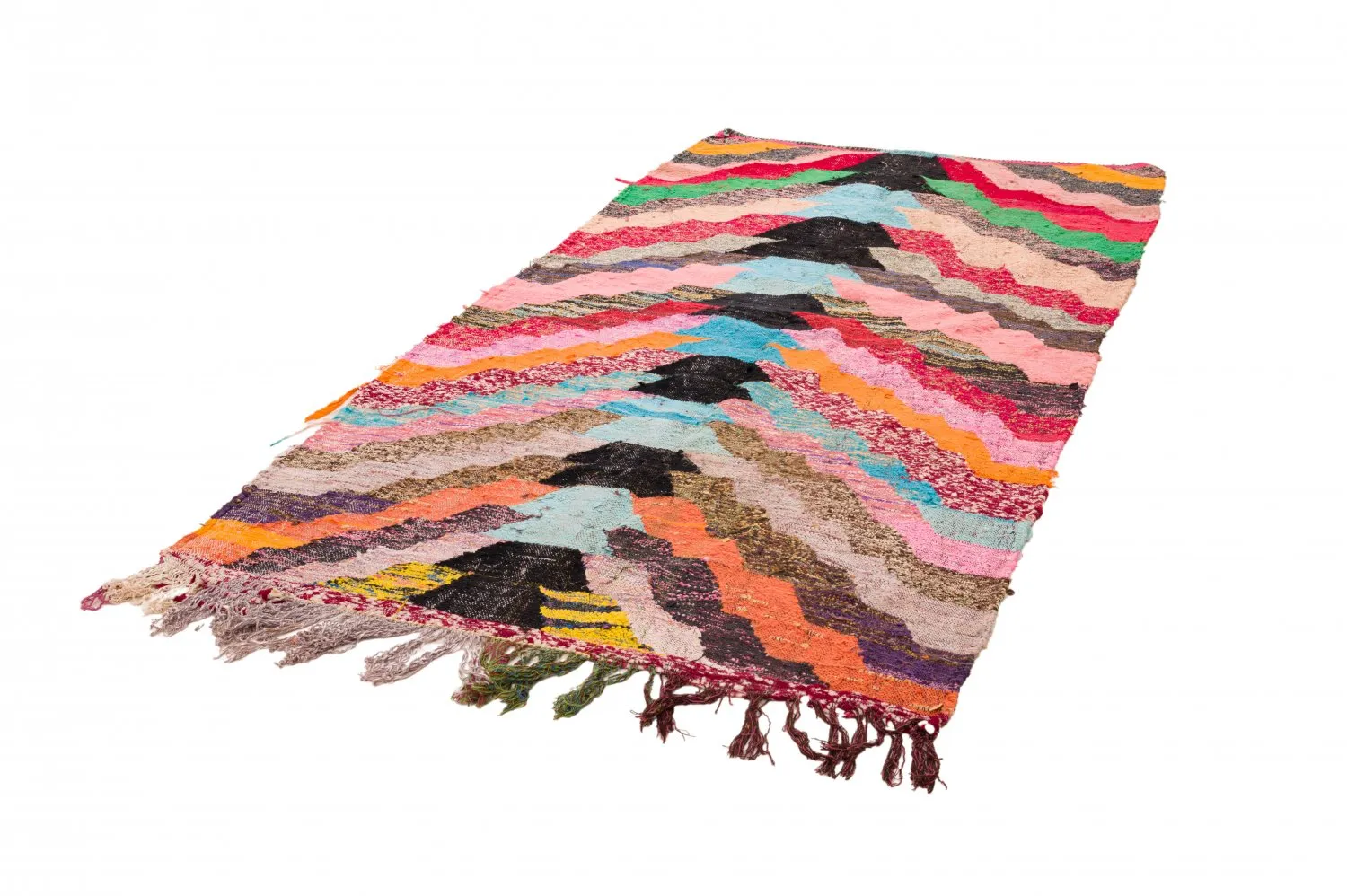 Marokkói Boucherouite szőnyeg 125 x 250 cm