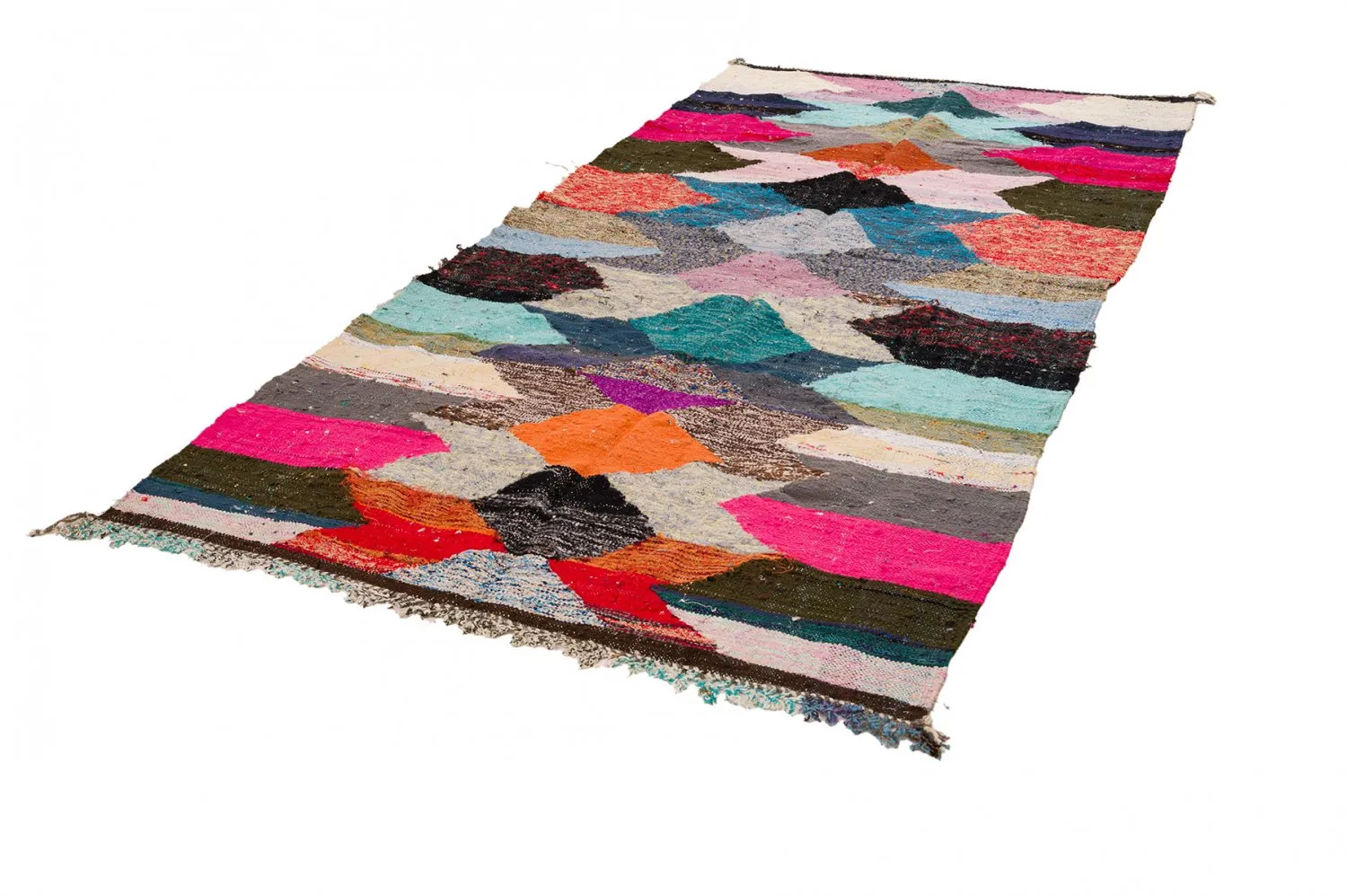 Marokkói Boucherouite szőnyeg 145 x 295 cm