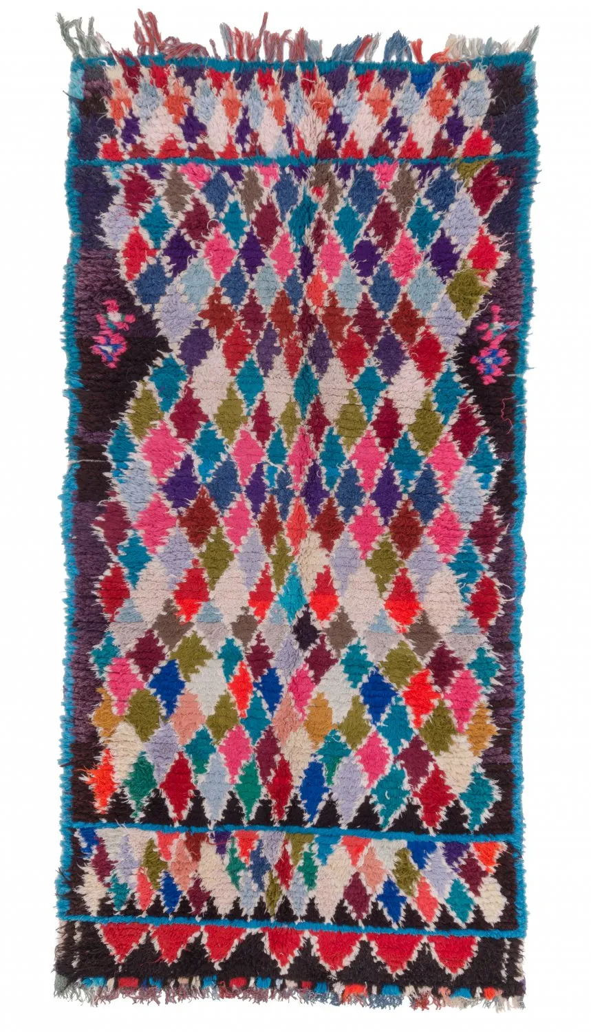 Marokkói Boucherouite szőnyeg 225 x 105 cm