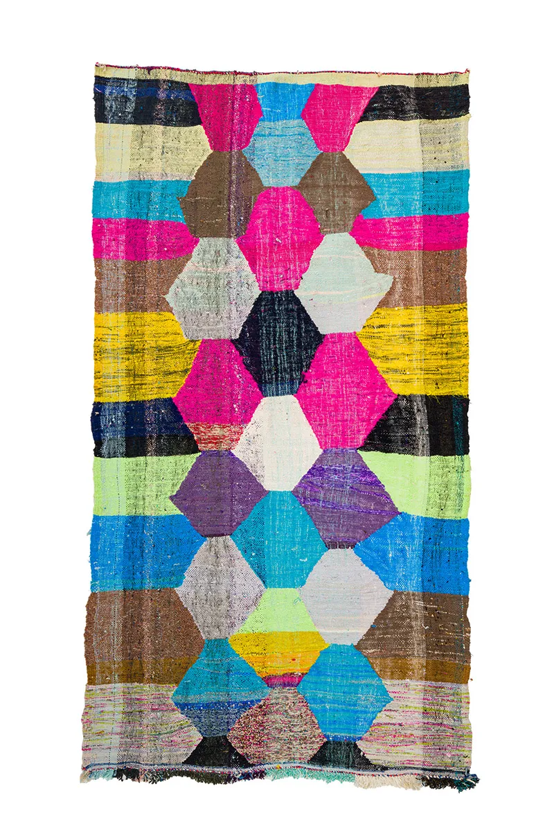 Marokkói Boucherouite szőnyeg 150 x 285 cm