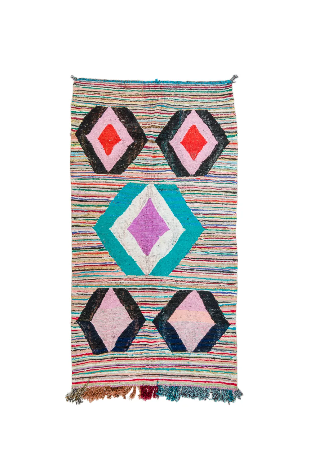 Marokkói Boucherouite szőnyeg 140 x 255 cm