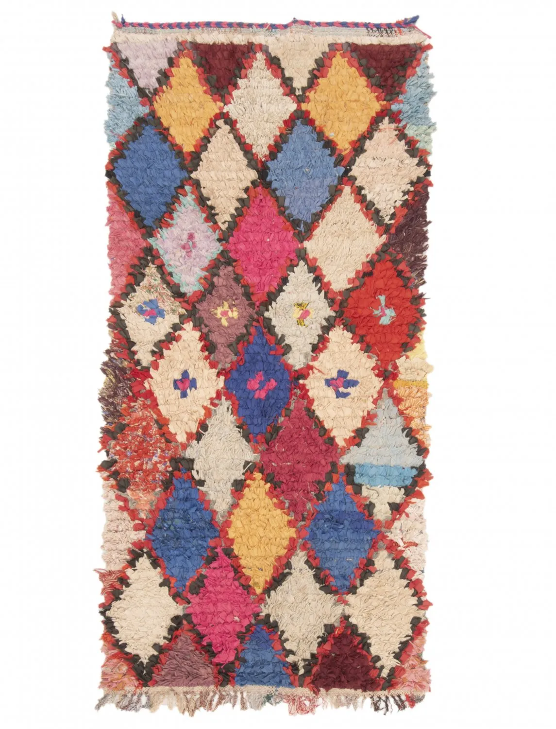Marokkói Boucherouite szőnyeg 210 x 95 cm