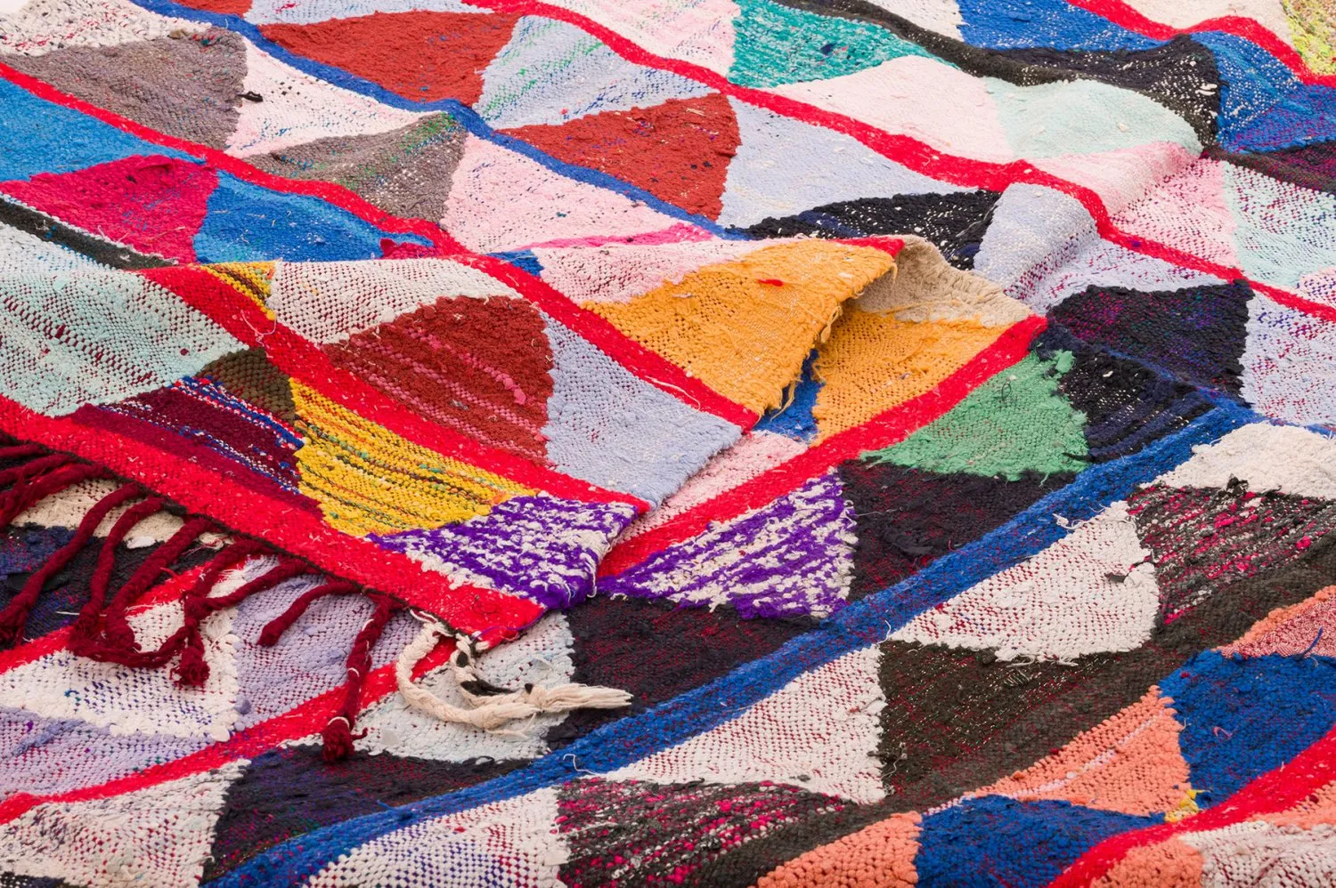 Marokkói Boucherouite szőnyeg 145 x 240 cm